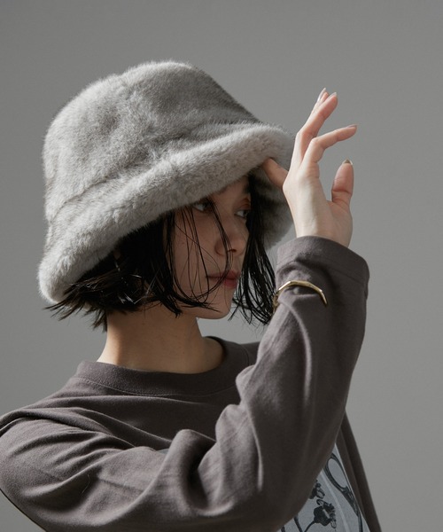 SALON adam et rope' 帽子 ハット エコファーバケットハット