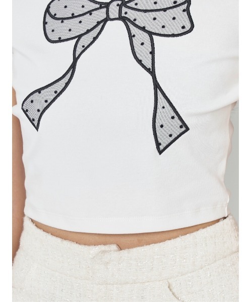 ダーリッチ　オープンリボンTシャツ　WHT オープンリボンTシャツ – Darich (ダーリッチ)