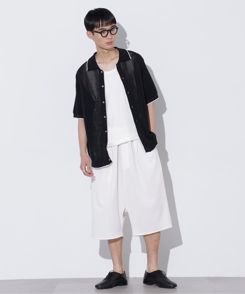 Apo（s）ture パンツ LEWES-002/リネンライクキュロットサルエルパンツ