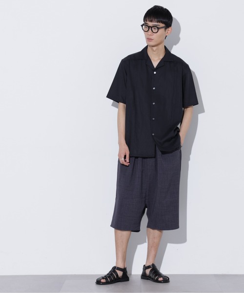 Apo（s）ture パンツ LEWES-002/リネンライクキュロットサルエルパンツ