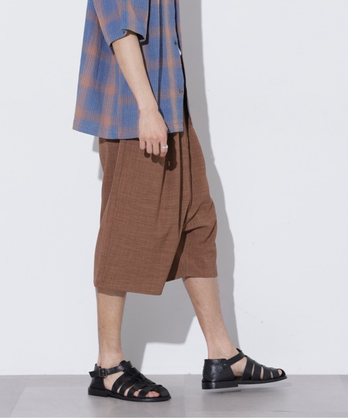 Apo（s）ture パンツ LEWES-002/リネンライクキュロットサルエルパンツ