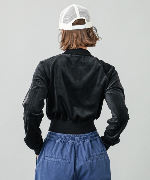 X-girl ブルゾン アウター VELOUR COMPACT TRACK JACKET