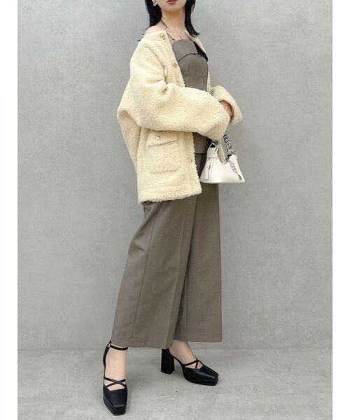 dazzlin オールインワン フロントジップペプラムオールインワン