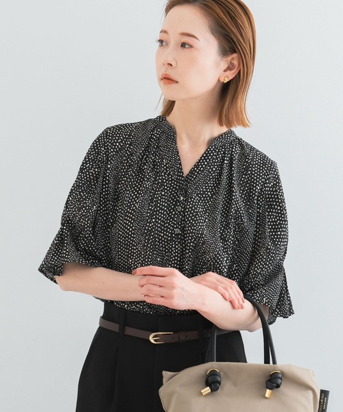 「URBAN RESEARCH ROSSO WOMEN」 7分袖ブラウス FREE ブラック レディース URBAN RESEARCH ROSSO WOMEN」 7分袖ブラウス FREE ブラック