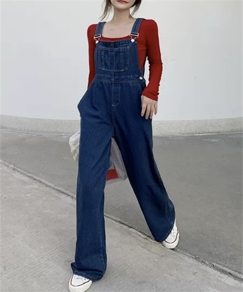 FREE STYLISTS サロペット オーバーオール ワイドデニム