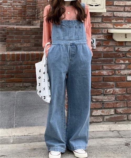 FREE STYLISTS サロペット オーバーオール ワイドデニム