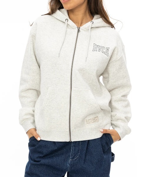 パーカー RVCA レディース RVCA STITCH ZIP HOOD パーカー/ルーカロゴステッチワークバックプリントジップアップパーカー レディ RVCA パーカー レディース STITCH ZIP HOOD パーカー/ルーカロゴ