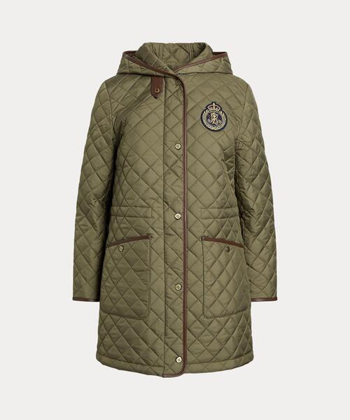 アウター クレストパッチ キルテッド アノラック レディース  