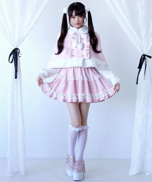★リボン ファーケープ★ リボン裏ボアニットケープ | outlet | axes femme online shop