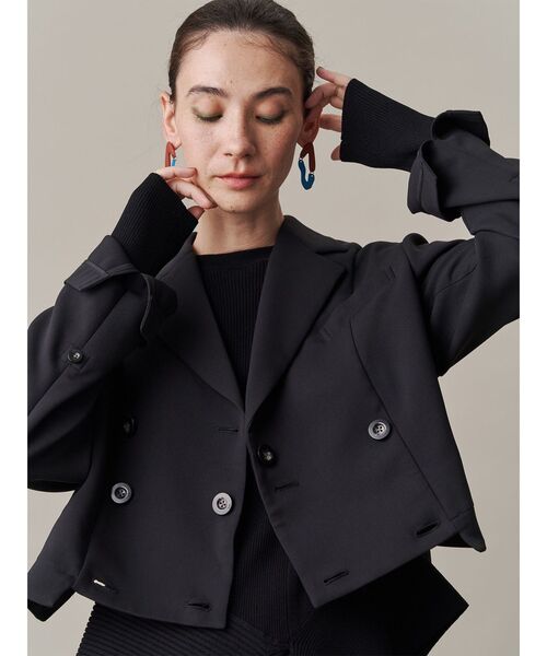 UN3D.☆シアーレイヤードジャケット/ベージュ/38/新品タグ付き 