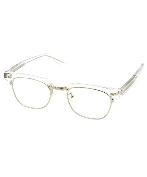 伊達メガネ メガネ 眼鏡 an meets zakka レトロブローメガネ