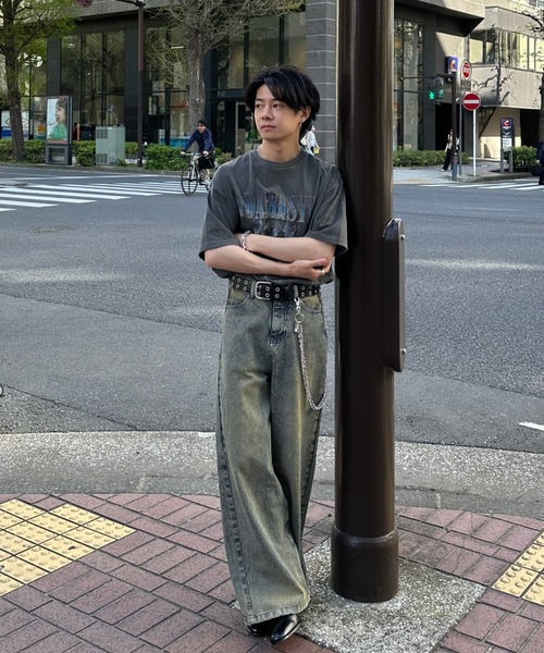 ADAMASTE ジーンズ 12oz semi flare denim pants - 12オンス