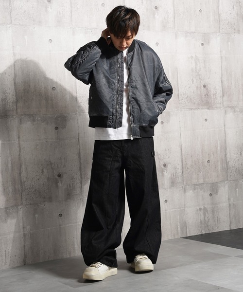 ジーンズ バルーン スナップ バギーパンツ / Balloon Snap Baggy Pants