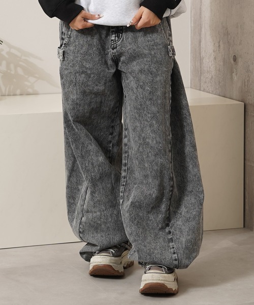 ジーンズ バルーン スナップ バギーパンツ / Balloon Snap Baggy Pants