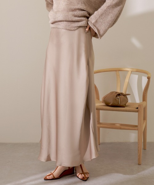 スカート Satin long flare skirt /サテン ロング フレア : ZOZOTOWN
