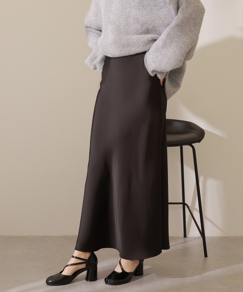 スカート Satin long flare skirt /サテン ロング フレア : ZOZOTOWN