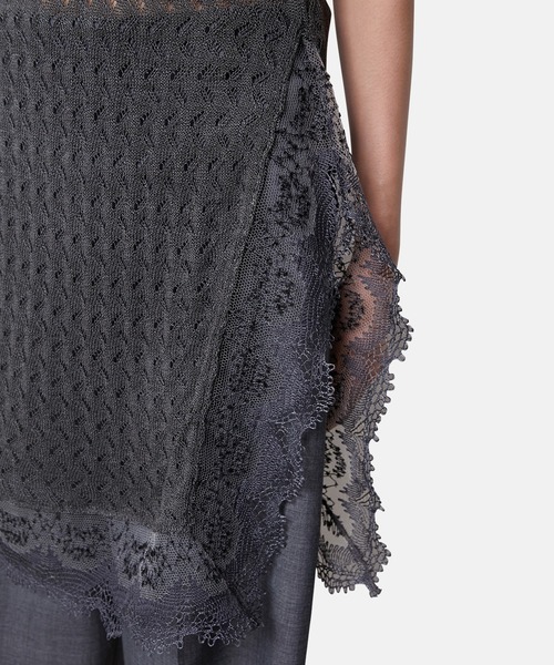 IRENE Lace Knit Tanktops グレー リステア アイレ IRENE（アイレネ） ニット セーター レースニットタンクトップ / Lace