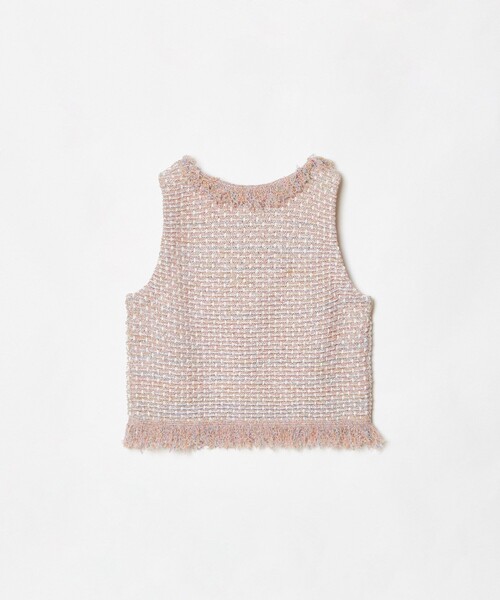 allureville（アルアバイル） ニット セーター ミックスツイードジレ