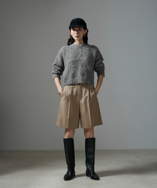 「SALON adam et rope'」 長袖ニット FREE チャコールグレー レディース_画像2