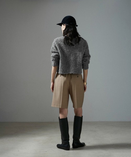 「SALON adam et rope'」 長袖ニット FREE チャコールグレー レディース_画像6