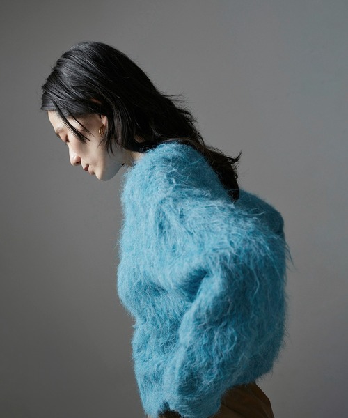 「SALON adam et rope'」 長袖ニット FREE チャコールグレー レディース_画像8