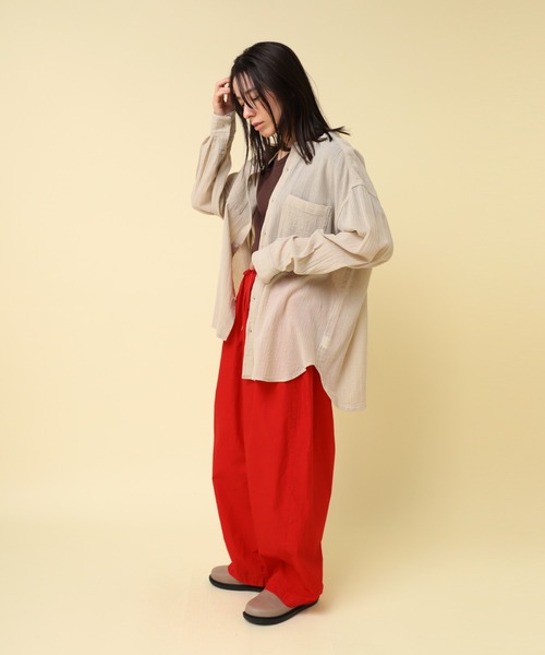 ガーゼシャツ RNA-N ブラウス シャツ B2885 コットンウェービーガーゼシャツ