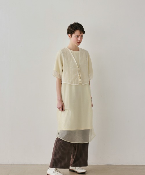 Kelen（ケレン） ワンピース 半袖 レイヤードデザインワンピース SANOP