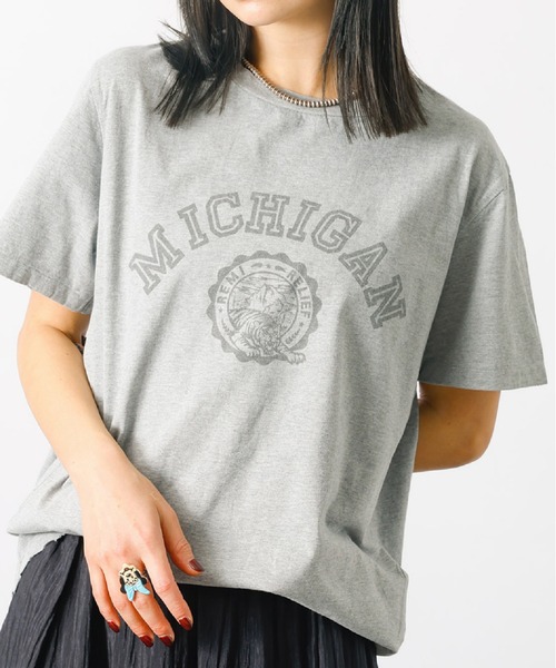 tシャツ 「REMI RELIEF / レミレリーフ」ロゴTシャツ / SP加工T(MICHIGAN)「WEB限定」 レディース メンズ