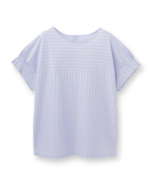 春SALE！【洗える／ストライプ柄】袖タックブラウス 春SALE！【洗える／ストライプ柄】袖タックブラウス（シャツ
