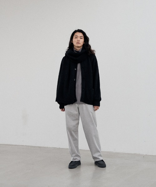 LIDNM ダークグレー カーディガン M WYM LIDNM 「WYM LIDNM」 ニットカーディガン M ダークグレー メンズ