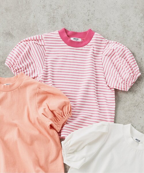 tシャツ 「WEB限定/ジュニア対応」パフスリーブ半袖Tシャツ キッズ 子供服 女の子 | BREEZE