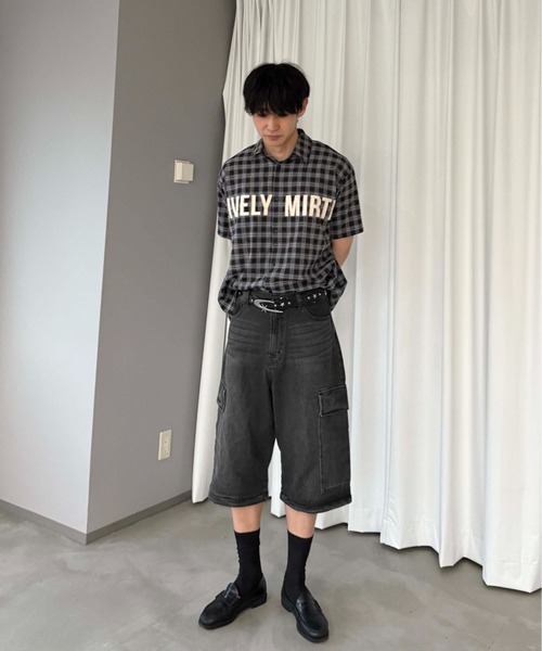 ワイドパンツ ジーンズ 2wayカーゴデニムパンツ メンズ レディース