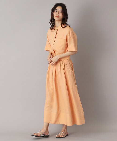未使用✨2025 DRESSTERIOR フレンチリネン タックギャザースカート DRESSTERIOR（ドレステリア） スカート 「洗える／ふんわり軽やか