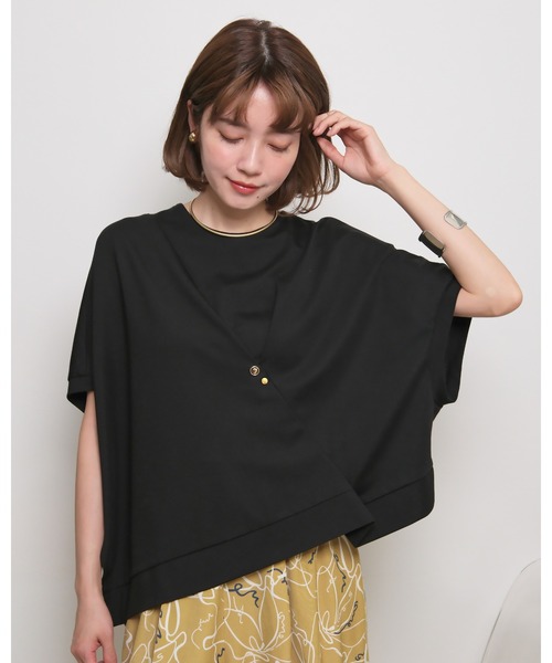 tシャツ リベットデザインアシンメトリーTシャツ レディース palm RICHE tシャツ リベットデザインアシンメトリーTシャツ