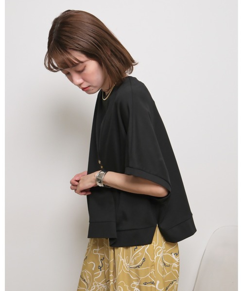 tシャツ リベットデザインアシンメトリーTシャツ レディース palm RICHE tシャツ リベットデザインアシンメトリーTシャツ