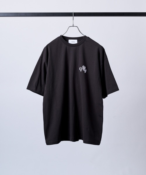 CONFRONT Tシャツ Confirm（コンファーム） tシャツ ハートワンポイント刺繍 半袖Tシャツ