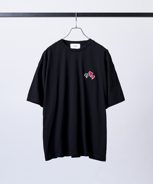 Confirm（コンファーム） tシャツ ハートワンポイント刺繍 半袖Tシャツ
