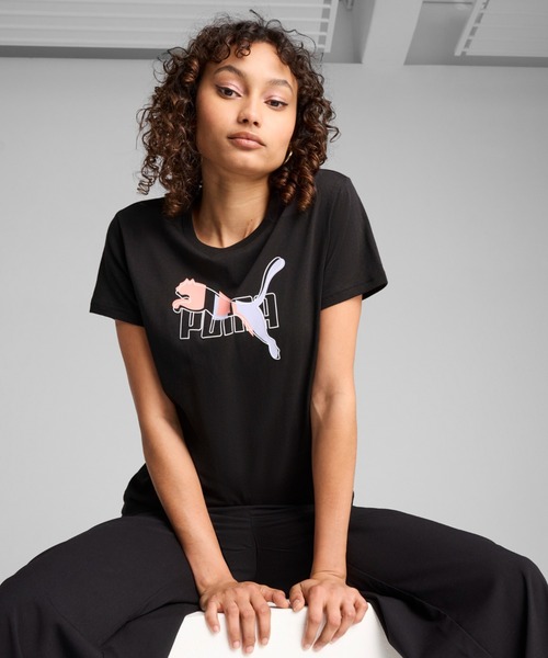 PUMA（プーマ） tシャツ ウィメンズ ESS ロゴ ラブ 半袖 Tシャツ