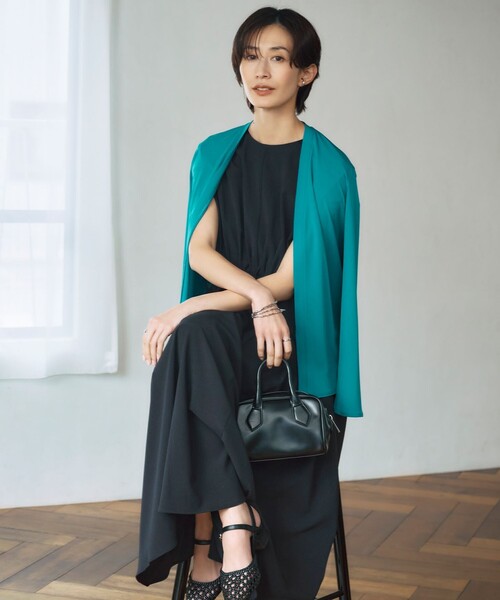 ワンピース 「ASUMI・MANAMIコラボ 丈が選べる」タックデザインワンピースの画像