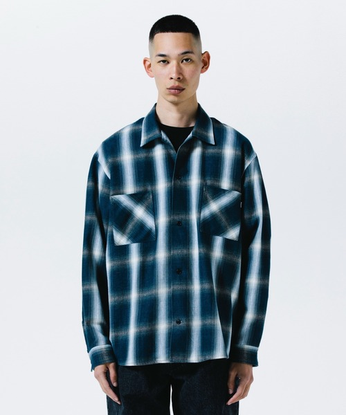 RＯOＴTＷＥＩ LE R ロットワイラーチェック柄ネルシャツ ROTTWEILER/R9 NEL CHECK SHIRT（BLACK）［ネルチェックシャツ-24秋冬