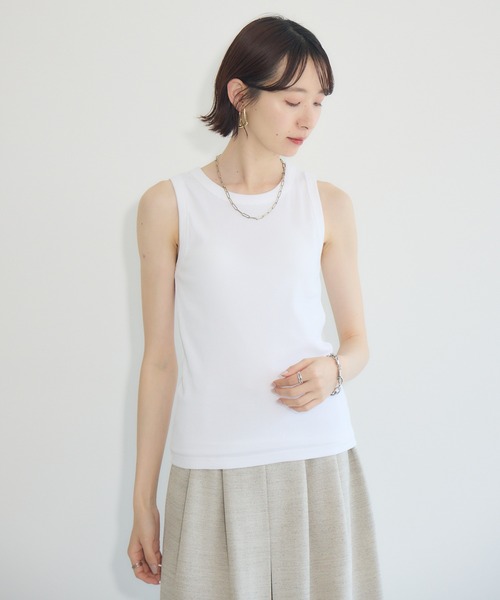 タンクトップ ノースリーブ TRANOI.　TORAリブタンク レディース Paradise Picnic タンクトップ ノースリーブ TRANOI. TORA