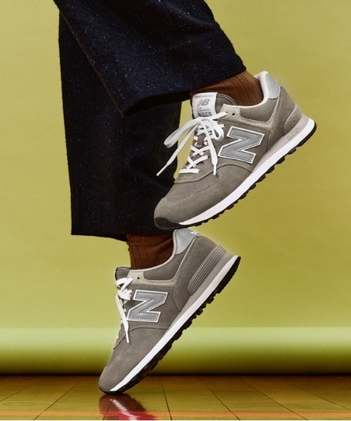 [New Balance] low cut спортивные туфли 24.5cm серый мужской 
