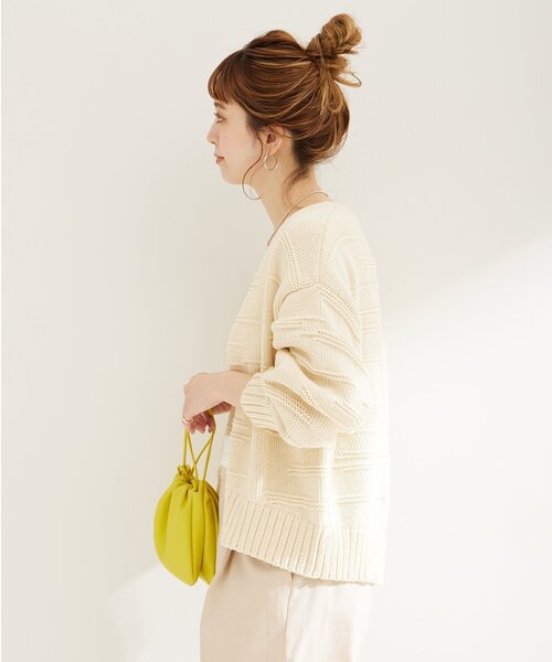「B.C STOCK」 「Simplicite」ニットアンサンブル FREE ネイビー レディース B.C STOCK 「B.C STOCK」 「Simplicite」ニットカーディガン