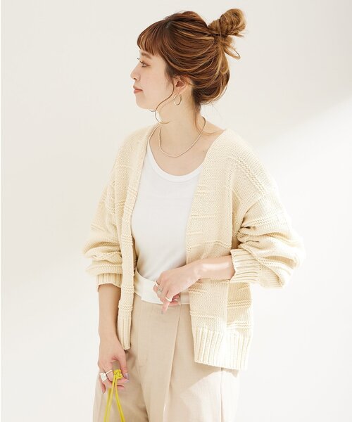 「B.C STOCK」 「Simplicite」ニットアンサンブル FREE ネイビー レディース B.C STOCK 「B.C STOCK」 「Simplicite」ニットカーディガン
