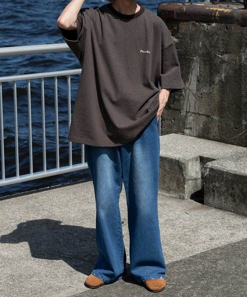 「Perushu」 半袖Tシャツ MEDIUM ブラウン メンズ