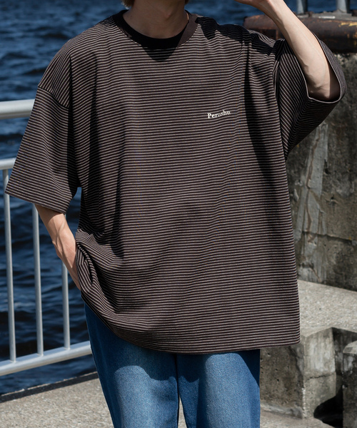 「Perushu」 半袖Tシャツ MEDIUM ブラウン メンズ