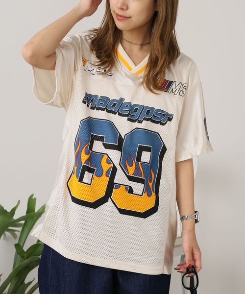 TRIBAL メッシュバスケシャツXL ROOP TOKYO tシャツ Basketball uniform style mesh top
