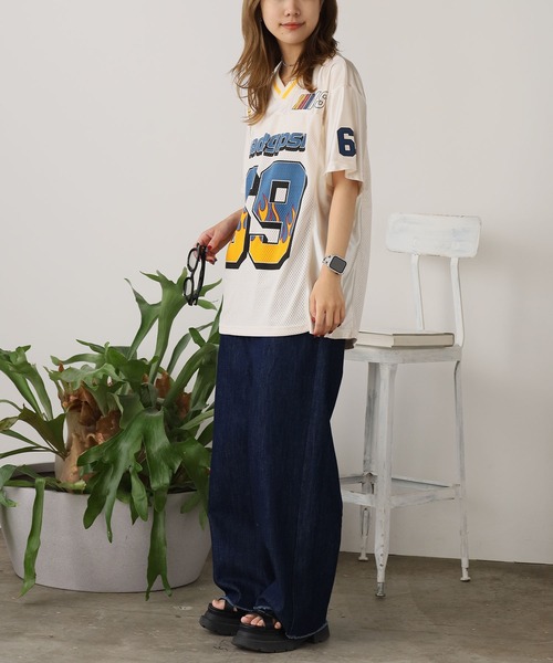 トップス SHOOP ROOP TOKYO tシャツ Basketball uniform style mesh top / バスケ
