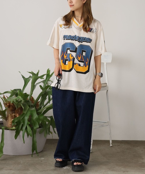 ROOP TOKYO tシャツ Basketball uniform style mesh top