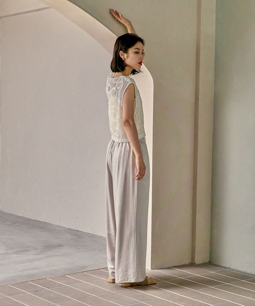 LEPSIM（レプシィム） パンツ サテンストレートパンツ 525968